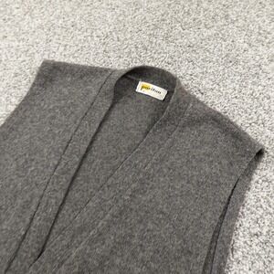 VTG Puritan Sweater Vest Mens XL Gray Wool Cardigan Button Front Knit Grandpa